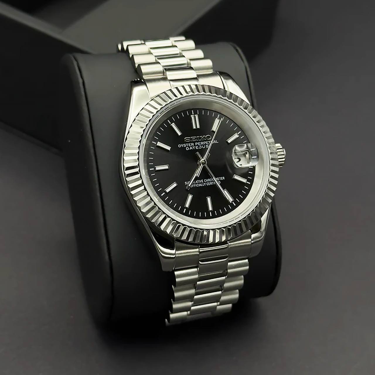 Seiko Mod Datejust | Black