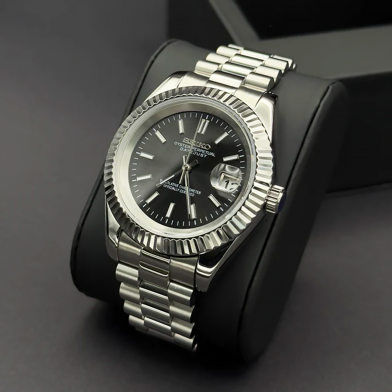 Seiko Mod Datejust | Black