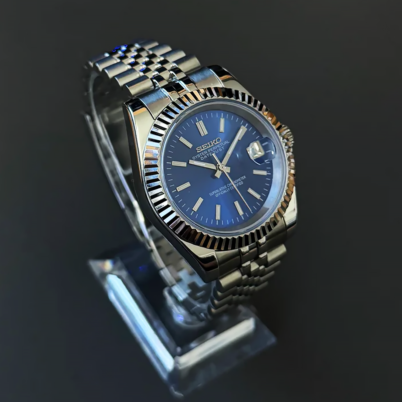 Seiko Mod Datejust | Blue