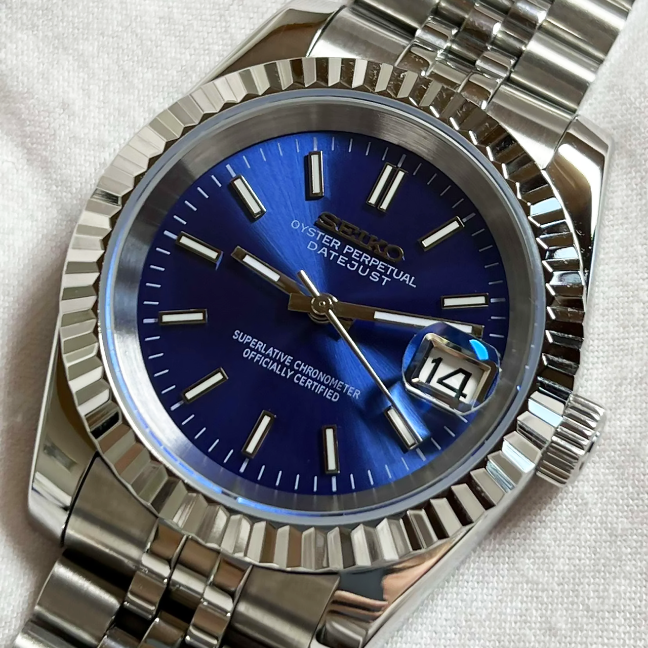 Seiko Mod Datejust | Blue