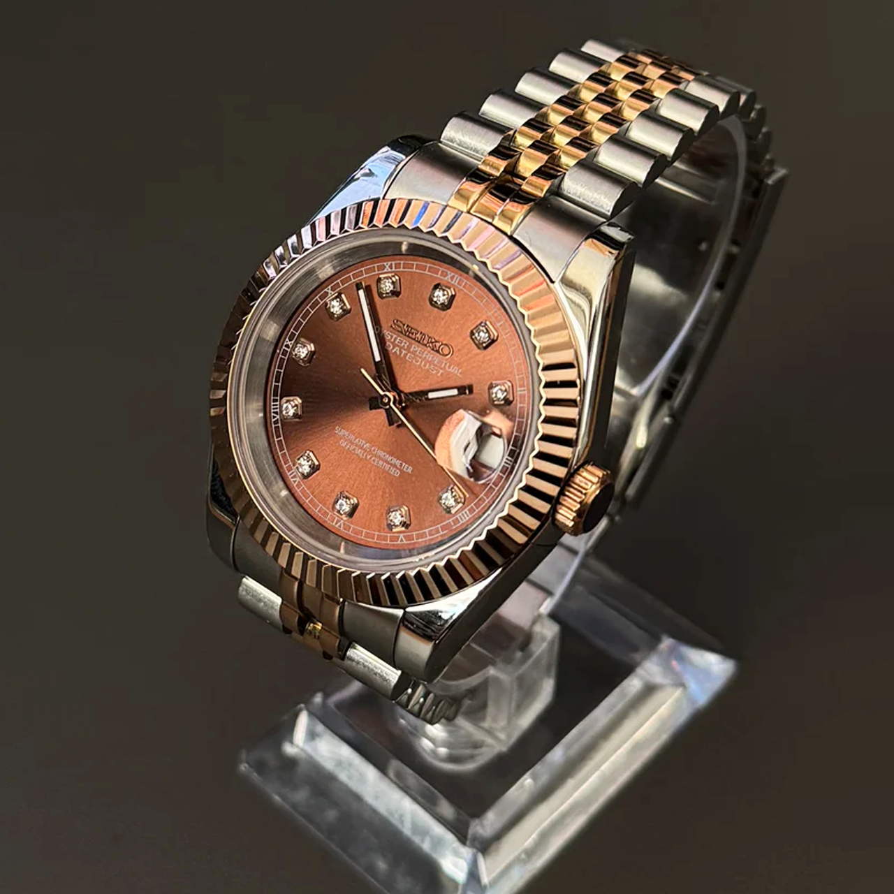Seiko Mod Datejust | Chocolate Diamond