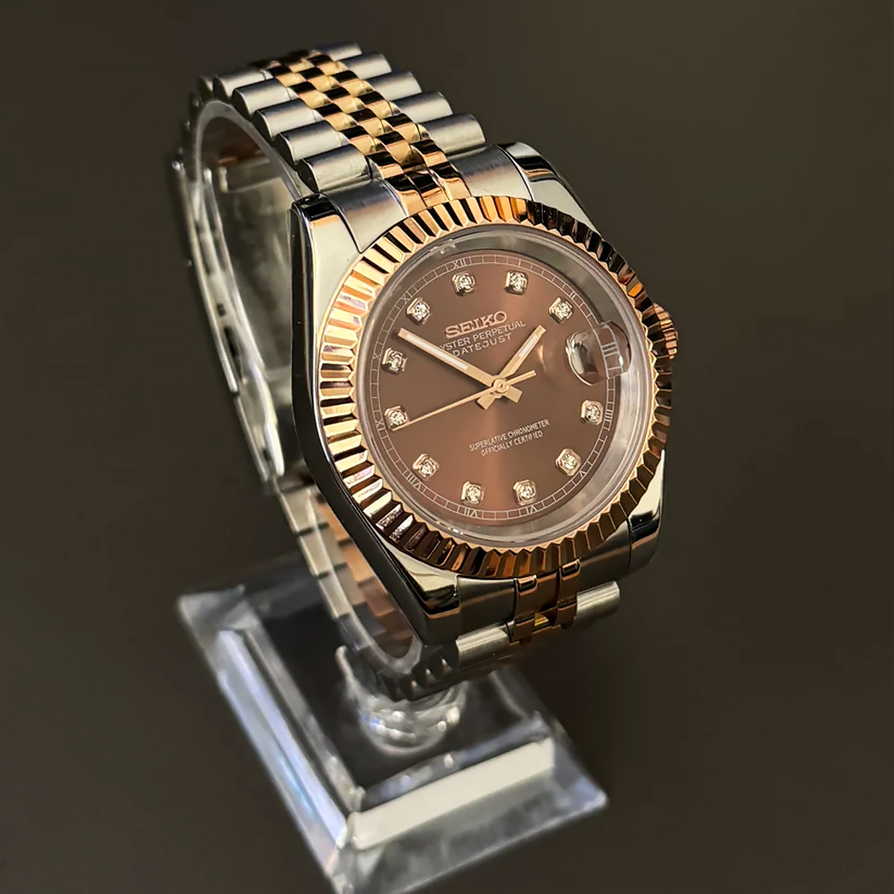 Seiko Mod Datejust | Chocolate Diamond