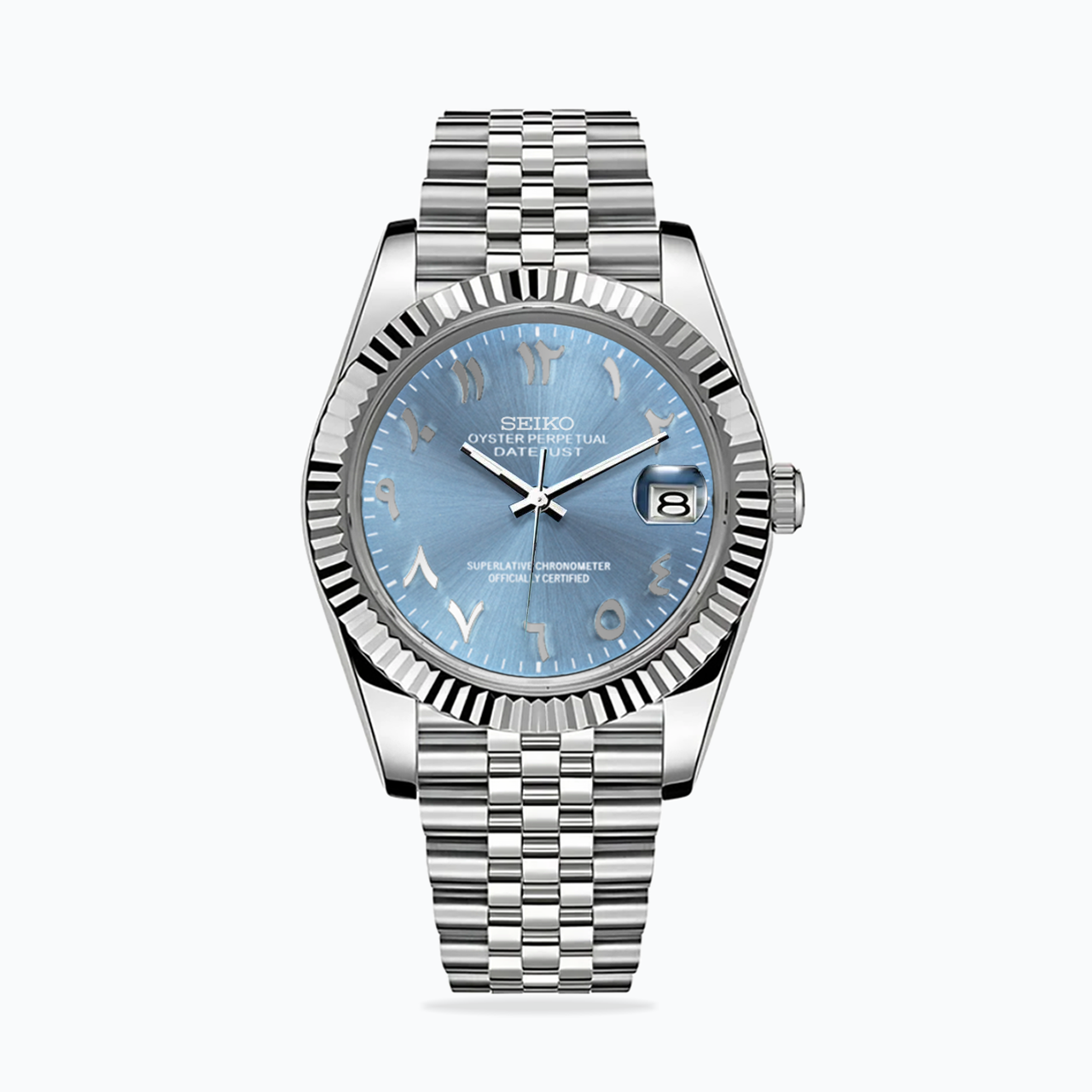 Seiko Mod Datejust | Ice Blue Arabic
