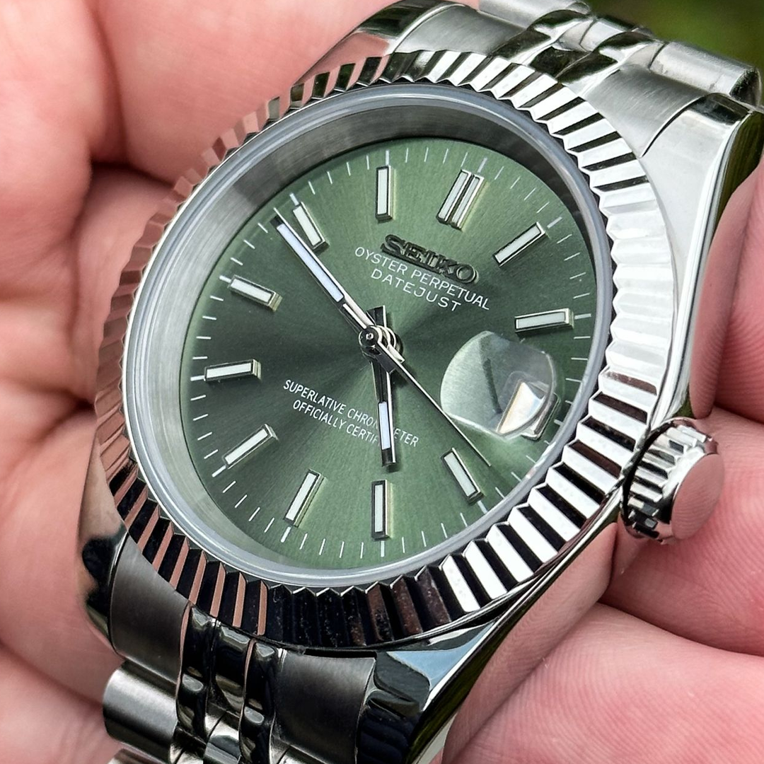 Seiko Mod Datejust | Mint Green