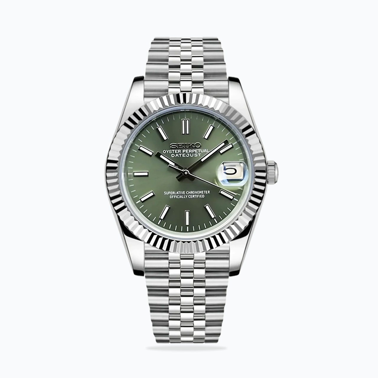 Seiko Mod Datejust | Mint Green