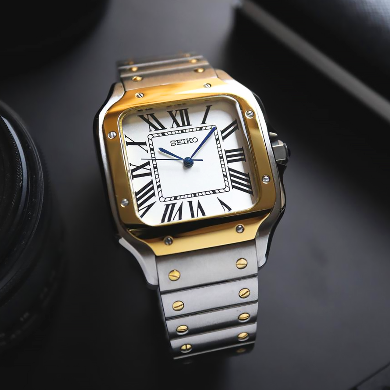 Seiko Mod Santos | Gold Silver