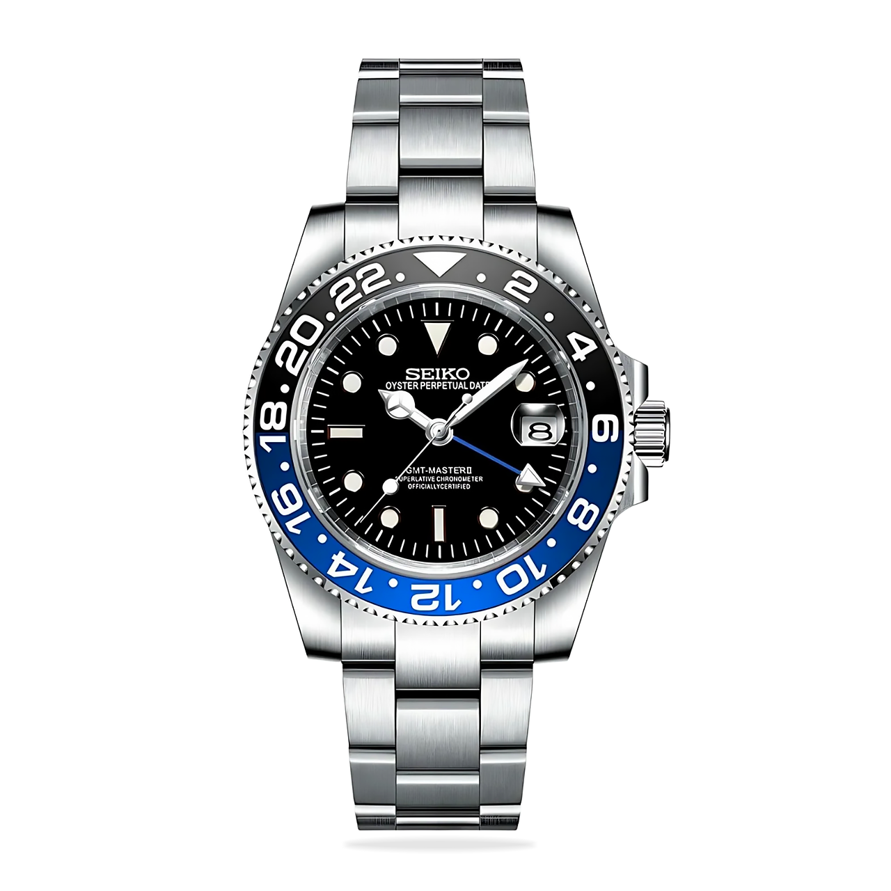 Seiko Mod GMT Batman Watch, high quality, comfortable, and versatile