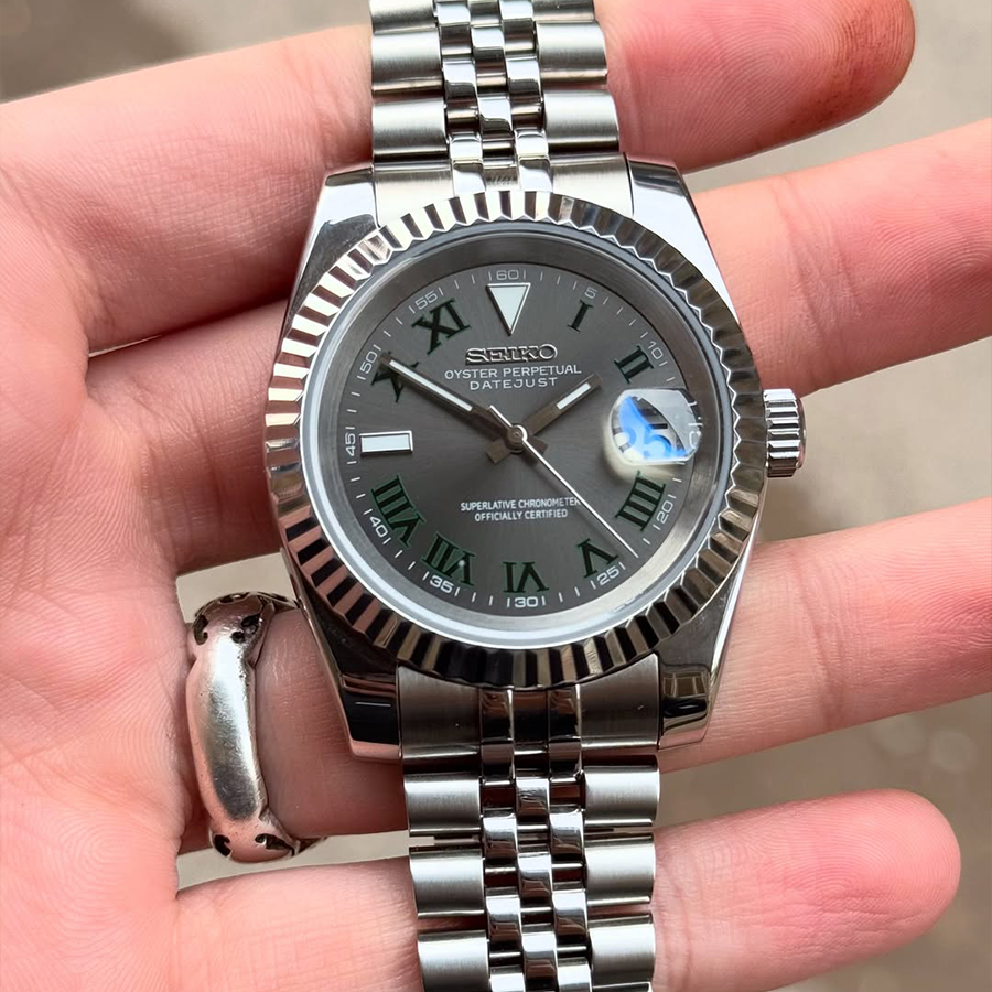 Seiko Mod Datejust Wimbledon Watch, high quality, comfortable, and versatile