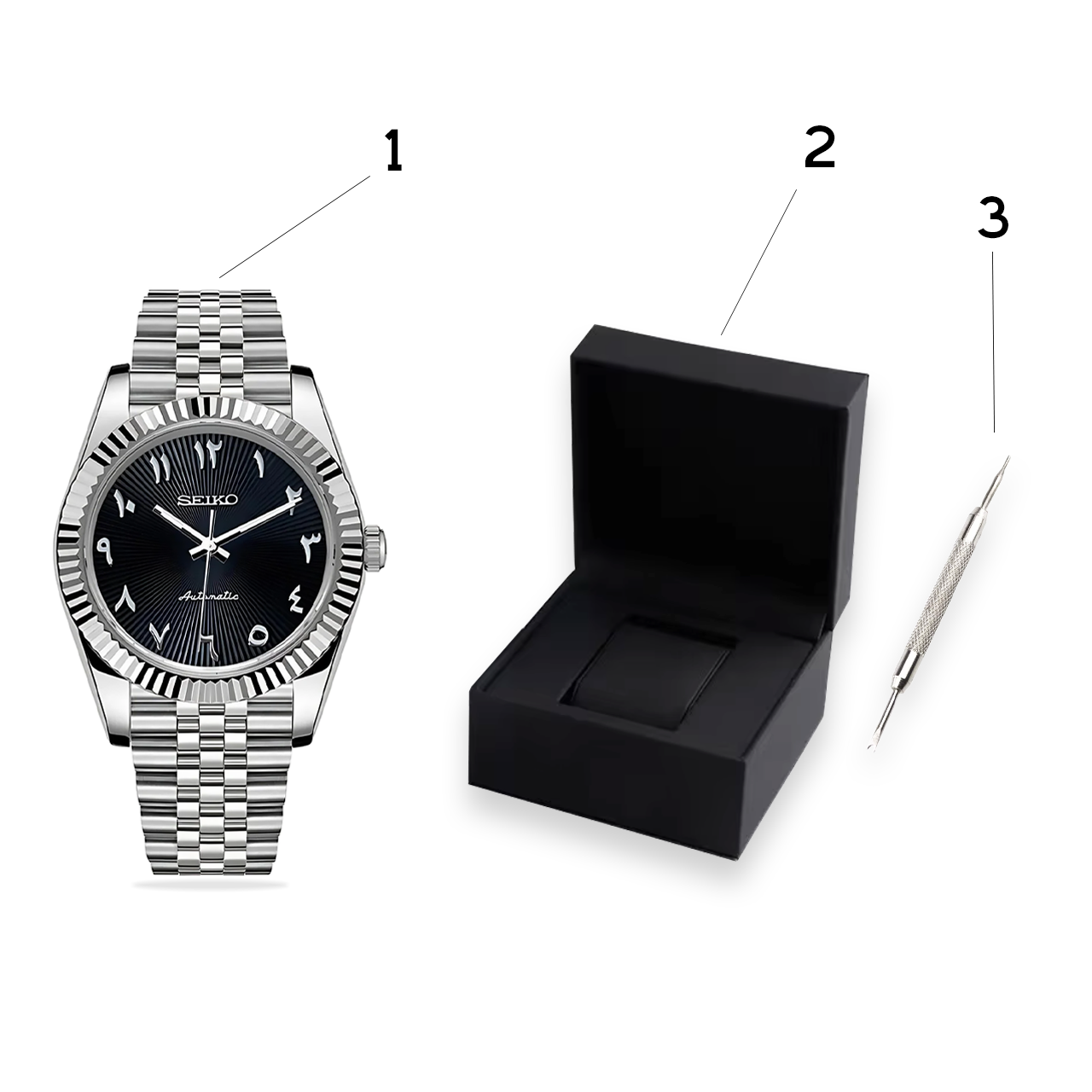 Seiko Mod watch, with free watch box and free link remover tool