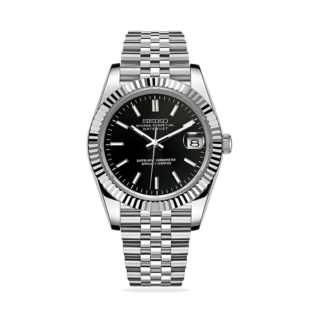 Seiko Mod Datejust Black Watch, high quality, comfortable, and versatile