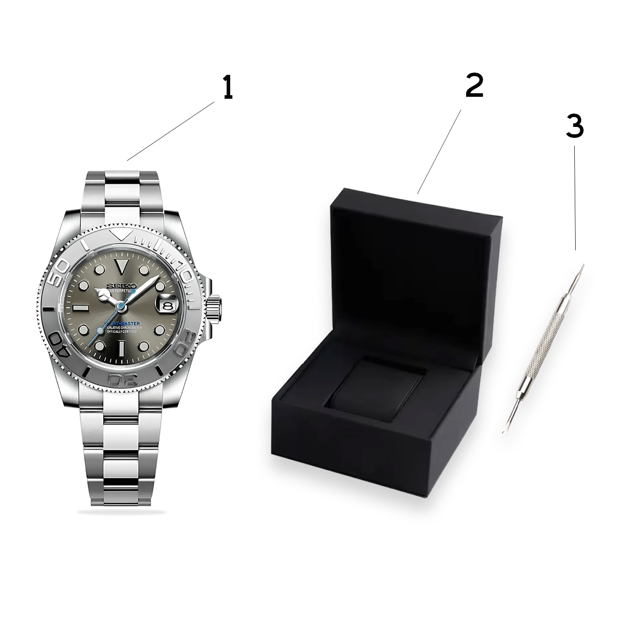 Seiko Mod watch, with free watch box and free link remover tool