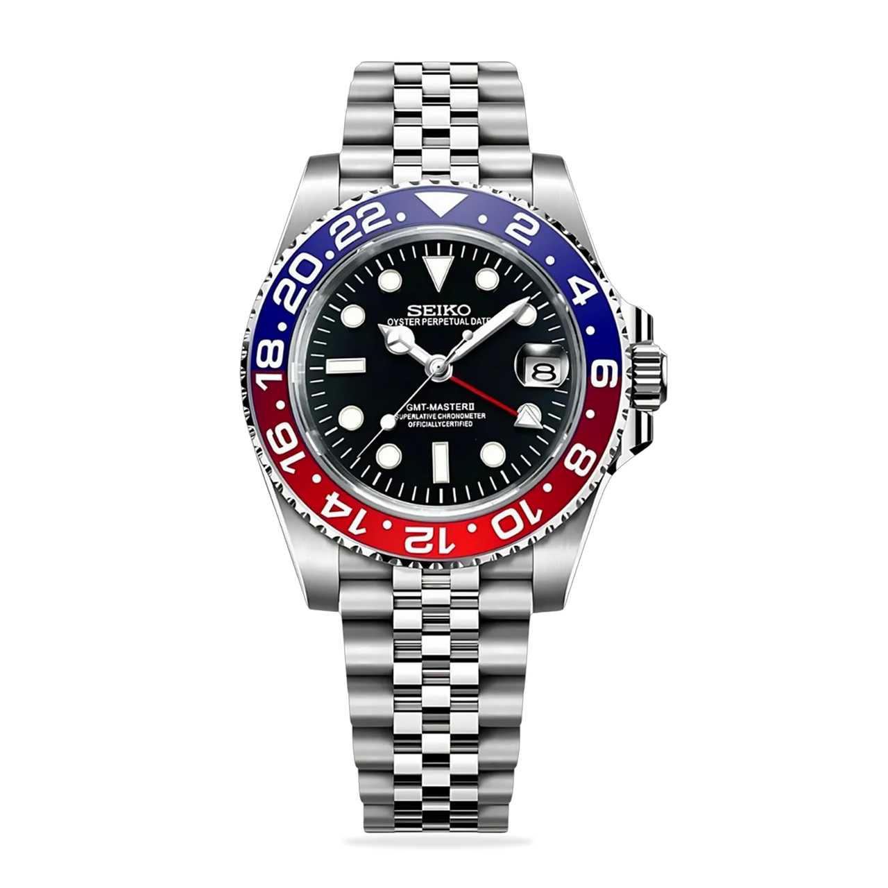 Seiko Mod GMT Pepsi Watch, high quality, comfortable, and versatile