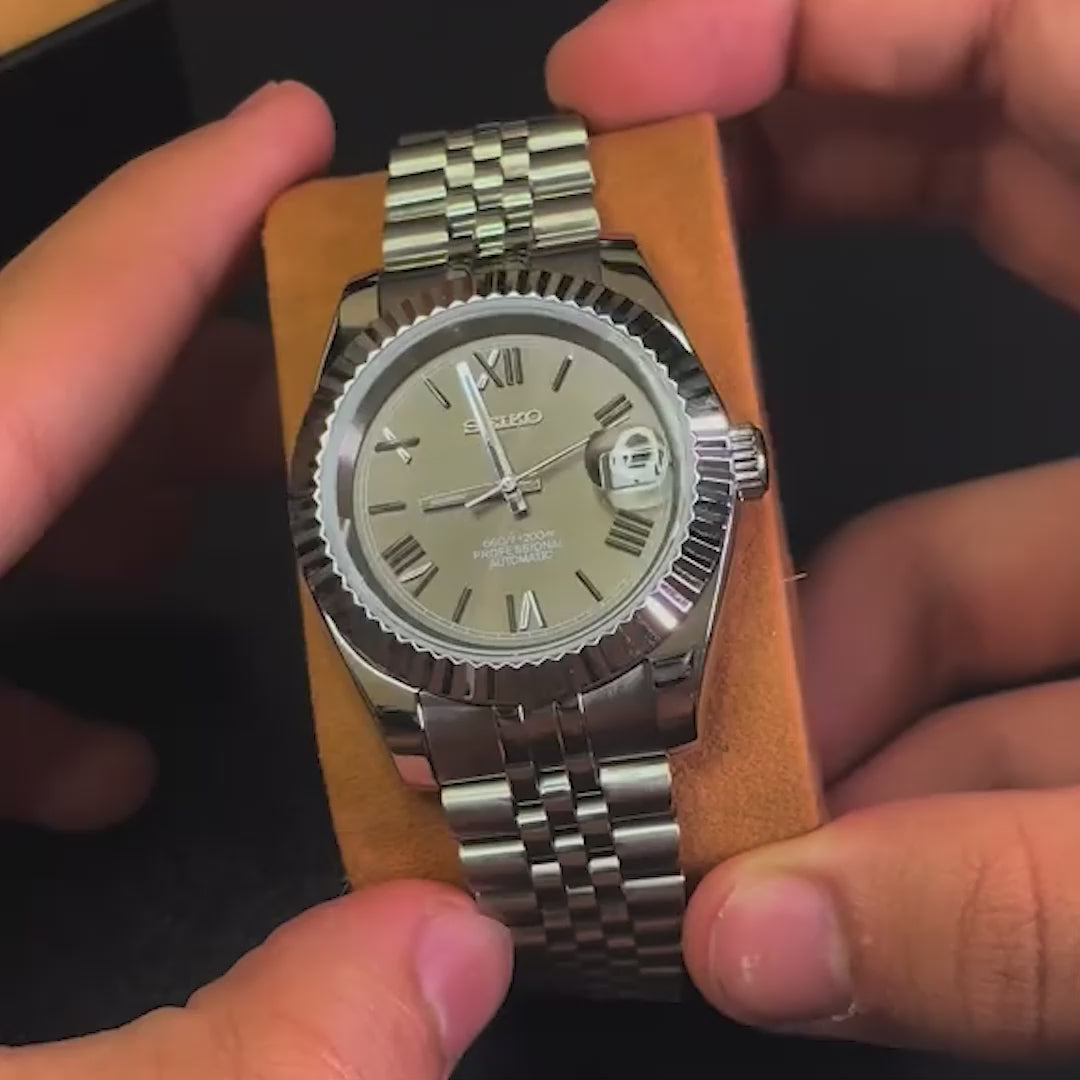 Seiko Mod Datejust | Roman Grey